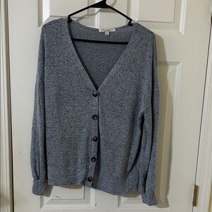 Green Envelope Heather Gray Cardigan